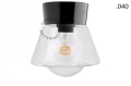 Lampa czarna lampa ścienna lub sufitowa ze szklanym kloszem - Ø 11 cm light.072.c.b.glass004 Zangra różne warianty 