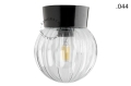 Lampa czarna lampa ścienna lub sufitowa ze szklanym kloszem - Ø 11 cm light.072.c.b.glass004 Zangra różne warianty 