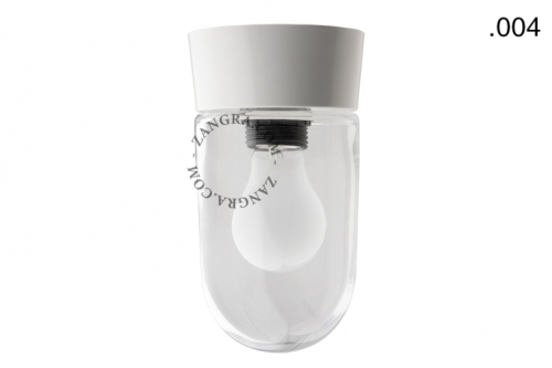 Lampa biała lampa ścienna lub sufitowa ze szklanym kloszem - Ø 11 cm light.072.c.w.glass004 Zangra różne warianty