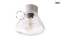 Lampa biała lampa ścienna lub sufitowa ze szklanym kloszem - Ø 11 cm light.072.c.w.glass004 Zangra różne warianty