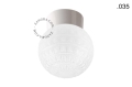 Lampa biała lampa ścienna lub sufitowa ze szklanym kloszem - Ø 11 cm light.072.c.w.glass004 Zangra różne warianty