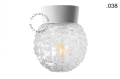 Lampa biała lampa ścienna lub sufitowa ze szklanym kloszem - Ø 11 cm light.072.c.w.glass004 Zangra różne warianty