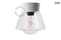 Lampa biała lampa ścienna lub sufitowa ze szklanym kloszem - Ø 11 cm light.072.c.w.glass004 Zangra różne warianty