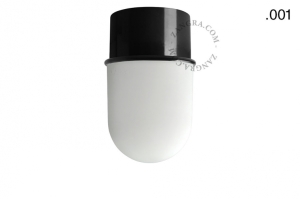 Lampa czarna lampa ścienna lub sufitowa - szklany klosz - Ø 8 cm light.131.b.glass001 Zangra różne warianty