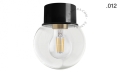 Lampa czarna lampa ścienna lub sufitowa - szklany klosz - Ø 8 cm light.131.b.glass001 Zangra różne warianty