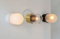 Lampa czarna lampa ścienna lub sufitowa - szklany klosz - Ø 8 cm light.131.b.glass001 Zangra różne warianty