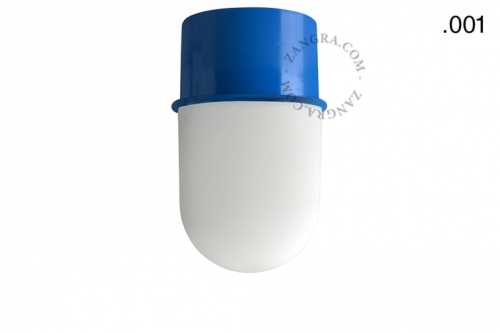 Lampa niebieska lampa ścienna lub sufitowa - szklany klosz - Ø 8 cm light.131.bl.glass001 Zangra różne warianty 