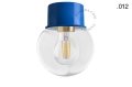 Lampa niebieska lampa ścienna lub sufitowa - szklany klosz - Ø 8 cm light.131.bl.glass001 Zangra różne warianty 