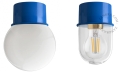 Lampa niebieska lampa ścienna lub sufitowa - szklany klosz - Ø 8 cm light.131.bl.glass001 Zangra różne warianty 