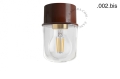 Lampa brązowa lampa ścienna lub sufitowa - szklany klosz - Ø 8 cm light.131.br.glass001 Zangra różne warianty 
