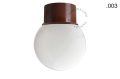 Lampa brązowa lampa ścienna lub sufitowa - szklany klosz - Ø 8 cm light.131.br.glass001 Zangra różne warianty 