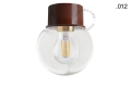 Lampa brązowa lampa ścienna lub sufitowa - szklany klosz - Ø 8 cm light.131.br.glass001 Zangra różne warianty 