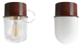 Lampa brązowa lampa ścienna lub sufitowa - szklany klosz - Ø 8 cm light.131.br.glass001 Zangra różne warianty 
