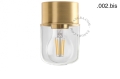 Lampa mosiężna lampa ścienna lub sufitowa - szklany klosz - Ø 8 cm light.131.go.glass001 Zangra różne warianty  