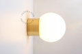 Lampa mosiężna lampa ścienna lub sufitowa - szklany klosz - Ø 8 cm light.131.go.glass001 Zangra różne warianty  