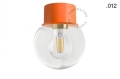 Lampa pomarańczowa lampa ścienna lub sufitowa - szklany klosz - Ø 8 cm light.131.o.glass001 Zangra różne warianty 