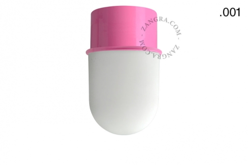 Lampa różowa lampa ścienna lub sufitowa - szklany klosz - Ø 8 cm light.131.p.glass001 Zangra różne warianty