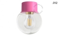 Lampa różowa lampa ścienna lub sufitowa - szklany klosz - Ø 8 cm light.131.p.glass001 Zangra różne warianty