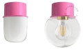 Lampa różowa lampa ścienna lub sufitowa - szklany klosz - Ø 8 cm light.131.p.glass001 Zangra różne warianty