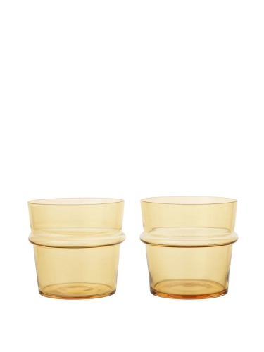 Szklanki Boya Low Yellow Ferm Living  Zestaw 2 sztuk