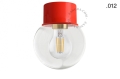 Lampa czerwona lampa ścienna lub sufitowa - szklany klosz - Ø 8 cm light.131.r.glass001 Zangra różne warianty 