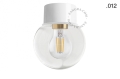 Lampa biała lampa ścienna lub sufitowa - szklany klosz - Ø 8 cm light.131.w.glass001 Zangra różne warianty  