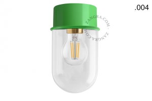 Lampa zielona lampa ścienna lub sufitowa - szklany klosz - Ø 10 cm light.167.gr.glass004 Zangra różne warianty  