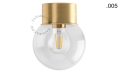 Lampa lampa z mosiądzu ze szklanym kloszem - Ø 10 cm light.167.go.glass004 Zangra różne warianty
