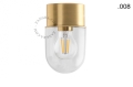 Lampa lampa z mosiądzu ze szklanym kloszem - Ø 10 cm light.167.go.glass004 Zangra różne warianty