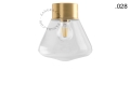 Lampa lampa z mosiądzu ze szklanym kloszem - Ø 10 cm light.167.go.glass004 Zangra różne warianty