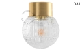 Lampa lampa z mosiądzu ze szklanym kloszem - Ø 10 cm light.167.go.glass004 Zangra różne warianty