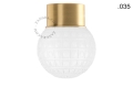Lampa lampa z mosiądzu ze szklanym kloszem - Ø 10 cm light.167.go.glass004 Zangra różne warianty