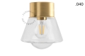 Lampa lampa z mosiądzu ze szklanym kloszem - Ø 10 cm light.167.go.glass004 Zangra różne warianty