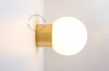 Lampa lampa z mosiądzu ze szklanym kloszem - Ø 10 cm light.167.go.glass004 Zangra różne warianty