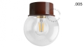 Lampa brązowa lampa ścienna lub sufitowa - szklany klosz - Ø 10 light.167.br.glass004 Zangra różne warianty 