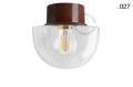 Lampa brązowa lampa ścienna lub sufitowa - szklany klosz - Ø 10 light.167.br.glass004 Zangra różne warianty 