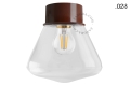 Lampa brązowa lampa ścienna lub sufitowa - szklany klosz - Ø 10 light.167.br.glass004 Zangra różne warianty 