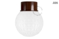Lampa brązowa lampa ścienna lub sufitowa - szklany klosz - Ø 10 light.167.br.glass004 Zangra różne warianty 