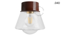 Lampa brązowa lampa ścienna lub sufitowa - szklany klosz - Ø 10 light.167.br.glass004 Zangra różne warianty 