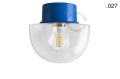 Lampa niebieska lampa ścienna lub sufitowa - szklany klosz - Ø 10 light.167.bl.glass004 Zangra różne warianty 