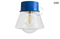 Lampa niebieska lampa ścienna lub sufitowa - szklany klosz - Ø 10 light.167.bl.glass004 Zangra różne warianty 