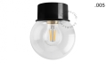 Lampa czarna lampa ścienna lub sufitowa - szklany klosz - Ø 10 light.167.b.glass004 Zangra różne warianty  