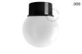Lampa czarna lampa ścienna lub sufitowa - szklany klosz - Ø 10 light.167.b.glass004 Zangra różne warianty  