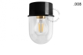 Lampa czarna lampa ścienna lub sufitowa - szklany klosz - Ø 10 light.167.b.glass004 Zangra różne warianty  