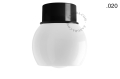 Lampa czarna lampa ścienna lub sufitowa - szklany klosz - Ø 10 light.167.b.glass004 Zangra różne warianty  