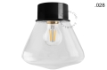 Lampa czarna lampa ścienna lub sufitowa - szklany klosz - Ø 10 light.167.b.glass004 Zangra różne warianty  
