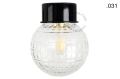 Lampa czarna lampa ścienna lub sufitowa - szklany klosz - Ø 10 light.167.b.glass004 Zangra różne warianty  