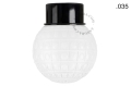 Lampa czarna lampa ścienna lub sufitowa - szklany klosz - Ø 10 light.167.b.glass004 Zangra różne warianty  