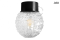 Lampa czarna lampa ścienna lub sufitowa - szklany klosz - Ø 10 light.167.b.glass004 Zangra różne warianty  