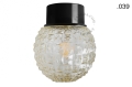 Lampa czarna lampa ścienna lub sufitowa - szklany klosz - Ø 10 light.167.b.glass004 Zangra różne warianty  